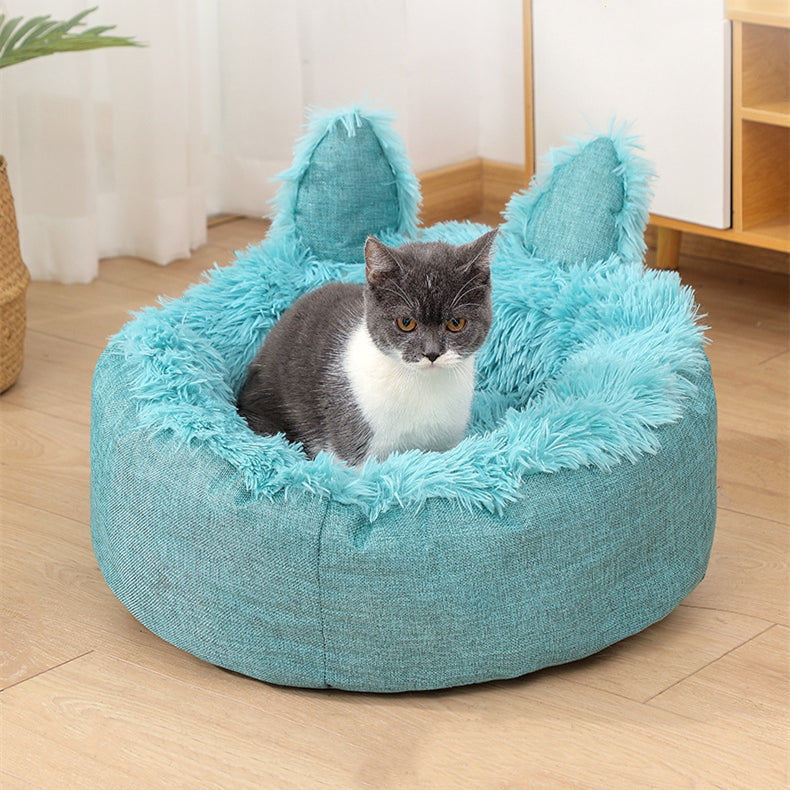 Detachable Cute Cat Ears Pet Bed