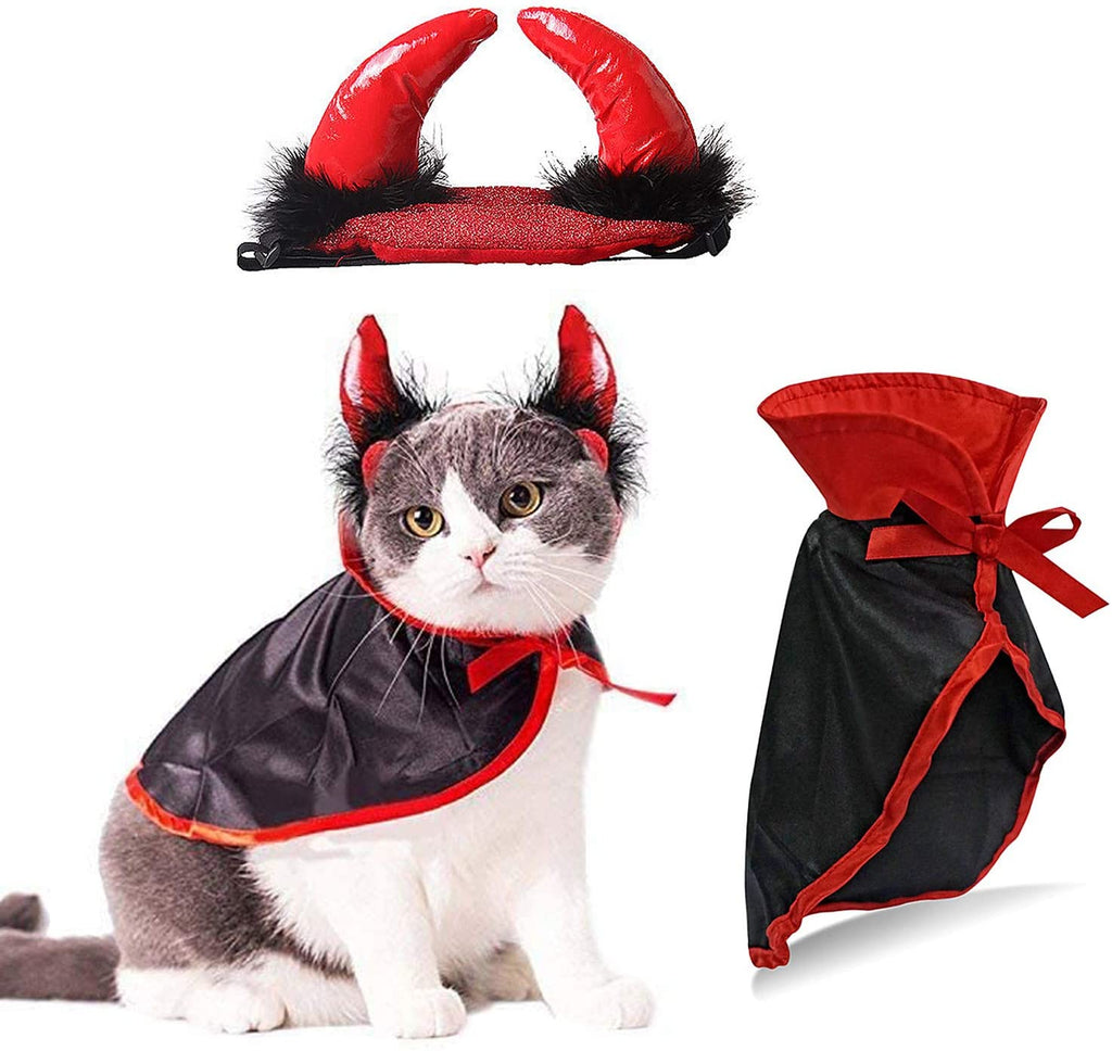 Halloween Pet Cape & Horn Costumes