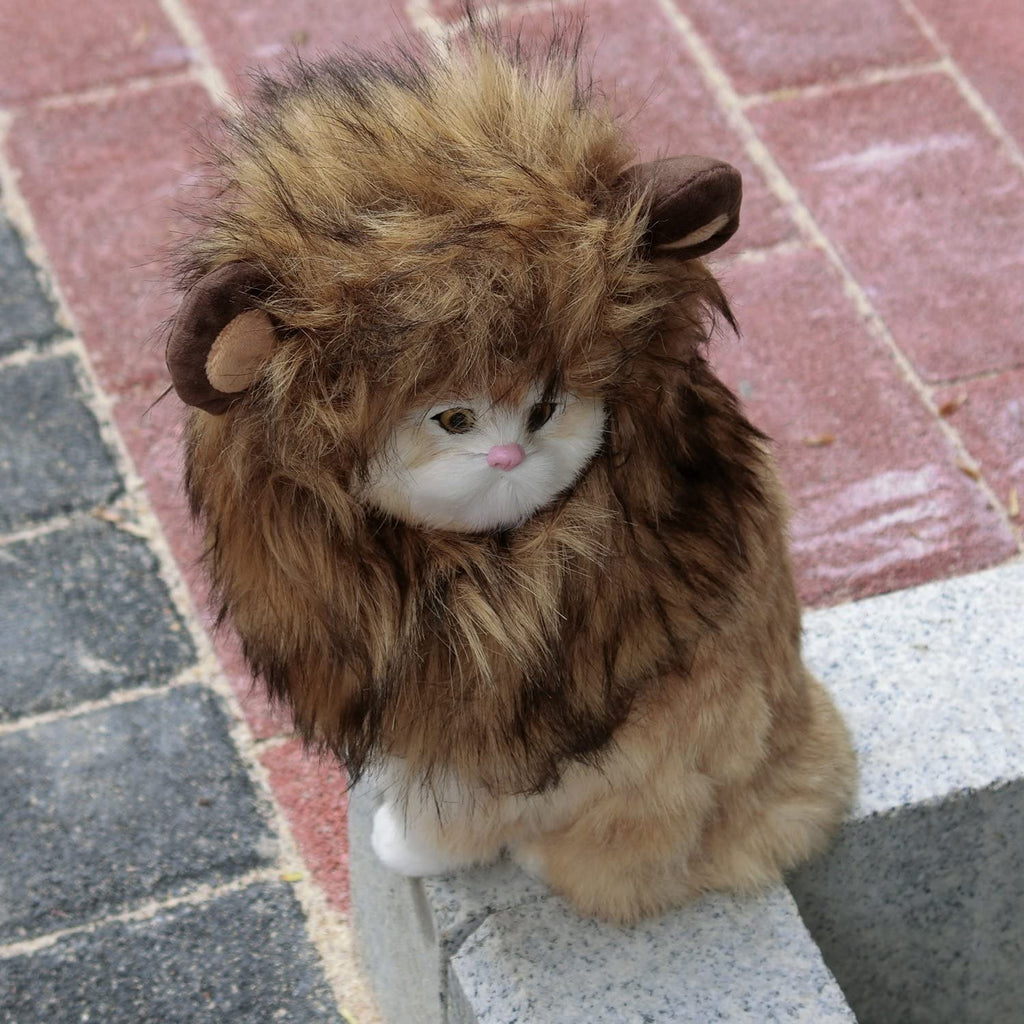 Lion Mane Wig Hat Halloween Cat&Dog Costume