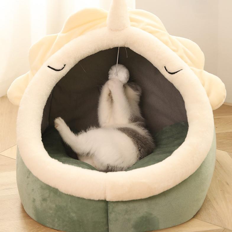 Cat House Covered Warming Bed