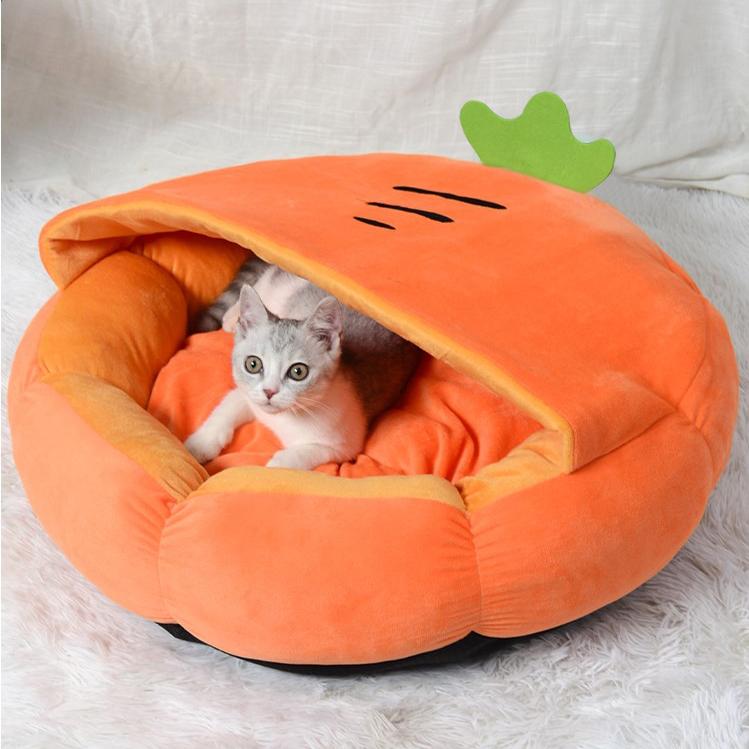 Carrot-Shape Covered Cat Puppy Bed