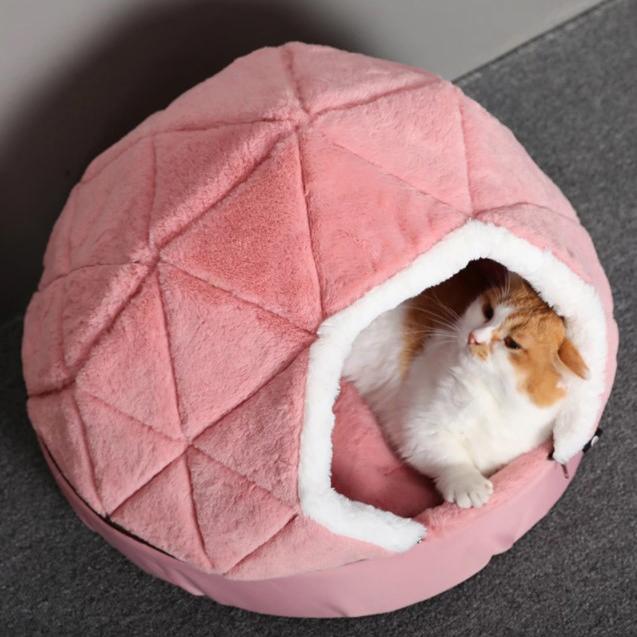Warm Cat Bed Puppy Nest Shell Hiding Burger Bun