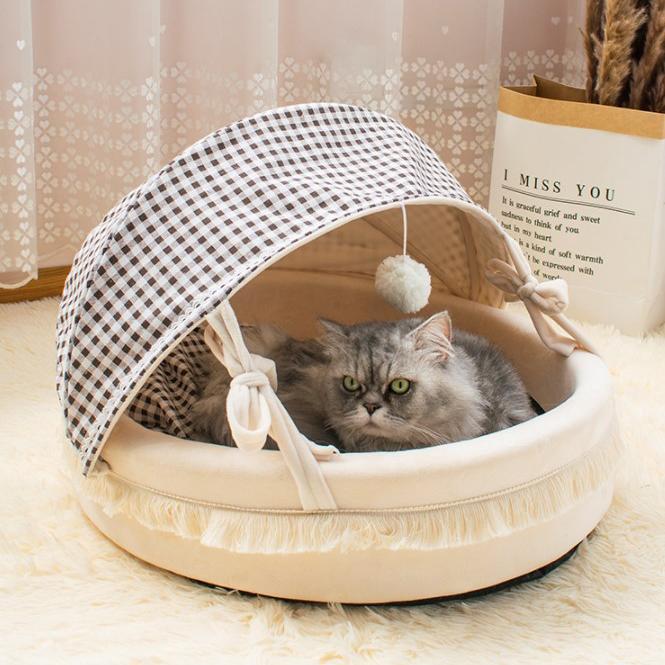 Covered Cradle Cat Bed
