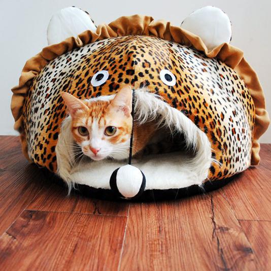 Cute Tiger Shape Cat And Dog Bed