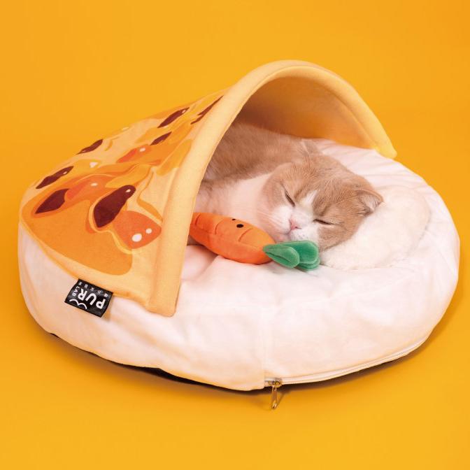 Pizza Shape Pet Sleep Bag Cat And Dog Bed