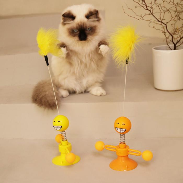 Windmill Spinner Teaser Feather/Ball Cat Toy