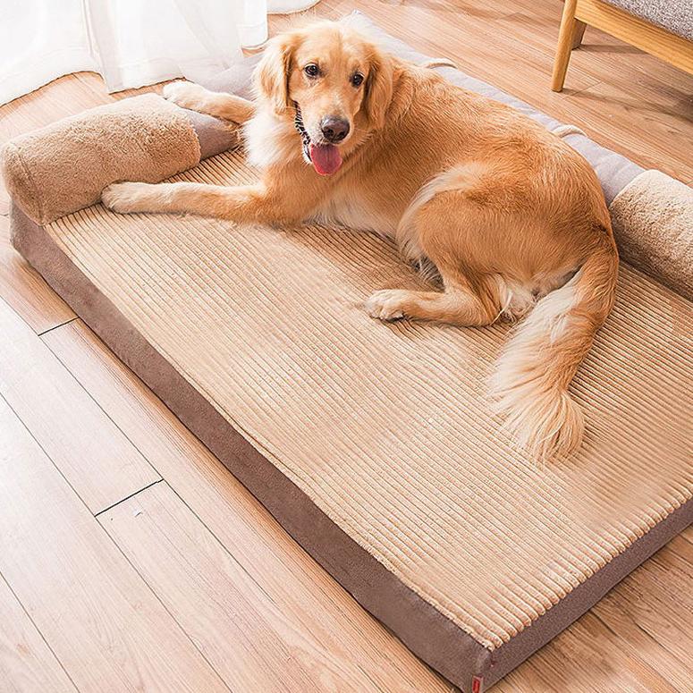 Plus Size Pet Bed Detachable Dog Bolster Bed Cushion