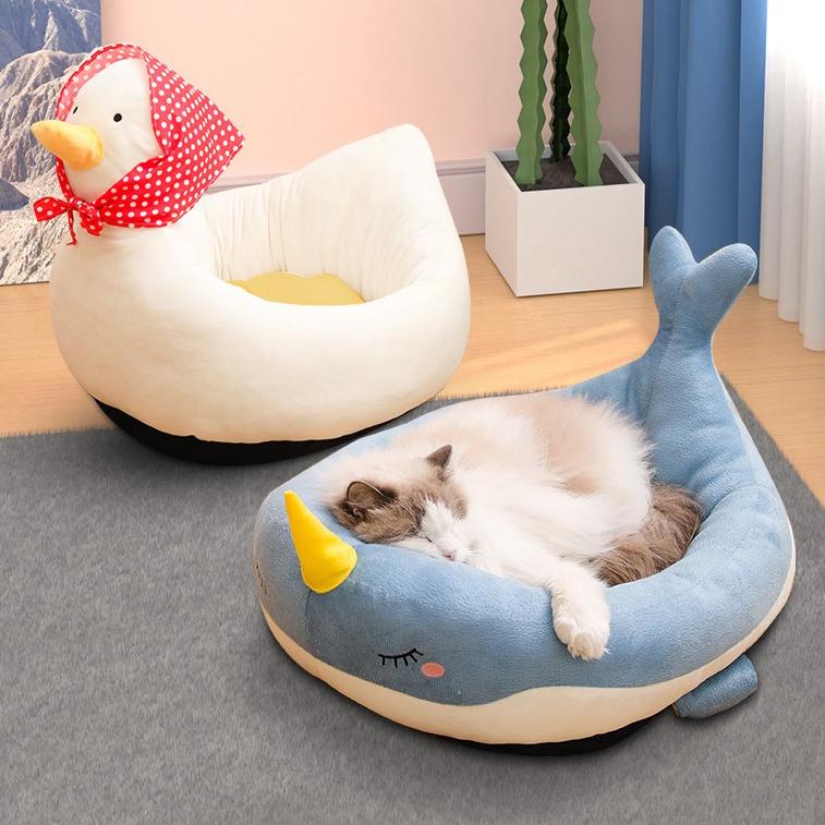 Cute Cartoon Dog And Cat Bed