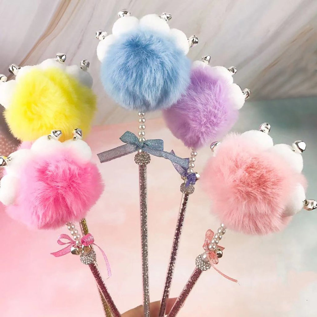 1PC Teaser Feather Toys Kitten Funny Plush Ball Bell Cat Wand Toys