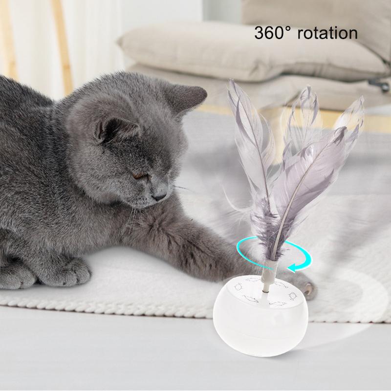 Automatic Ball Electric Rolling Teaser Feather Wand Cat Toys