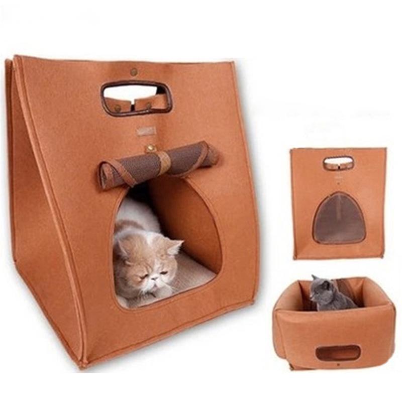 Detachable Dog Cat Bed Cave Sleeping Bag