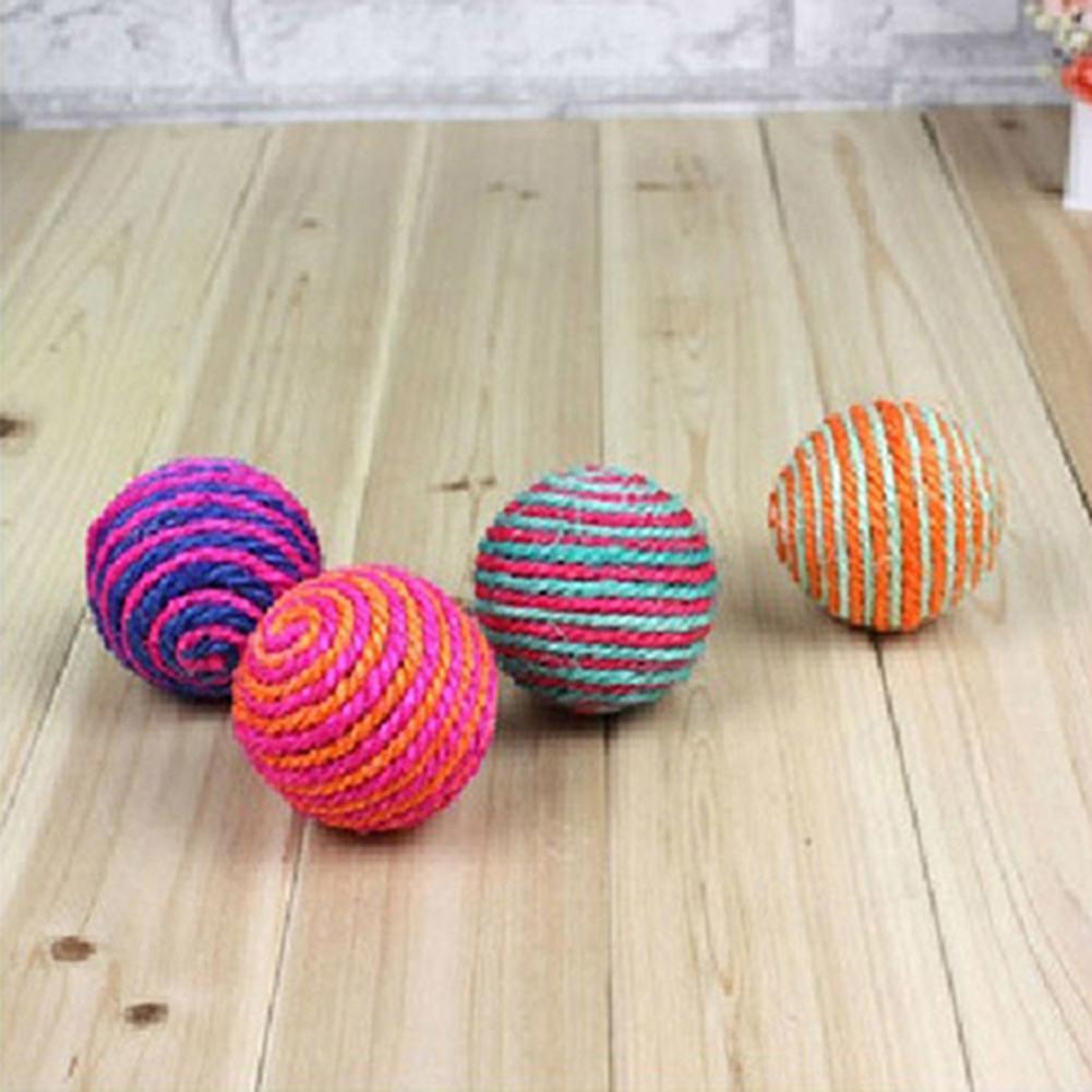 Cat Pet Sisal Rope Weave Ball Teaser Toy