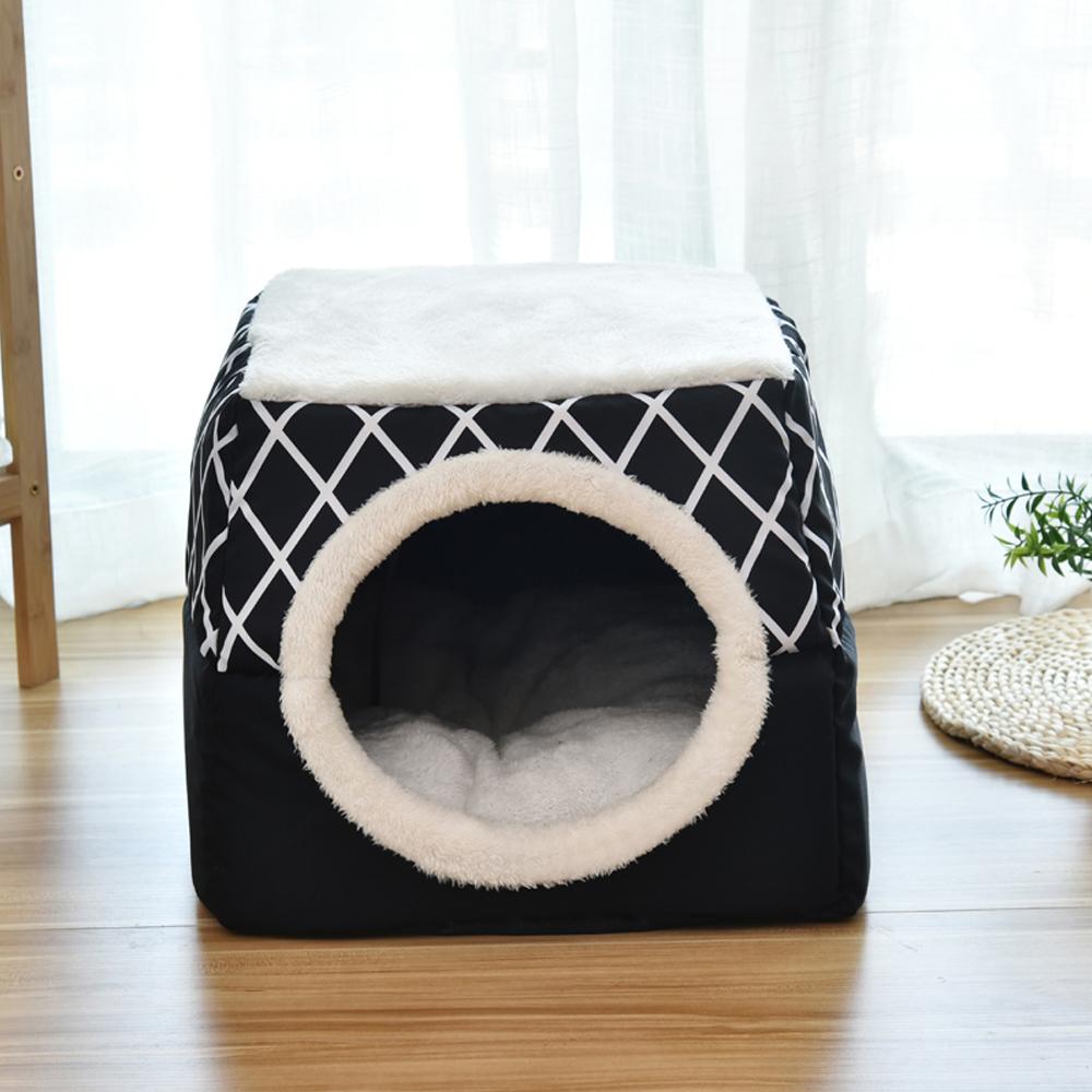 Warm Pet Dog Cat Bed Soft Nest Dual Use Cat Sleeping Bed
