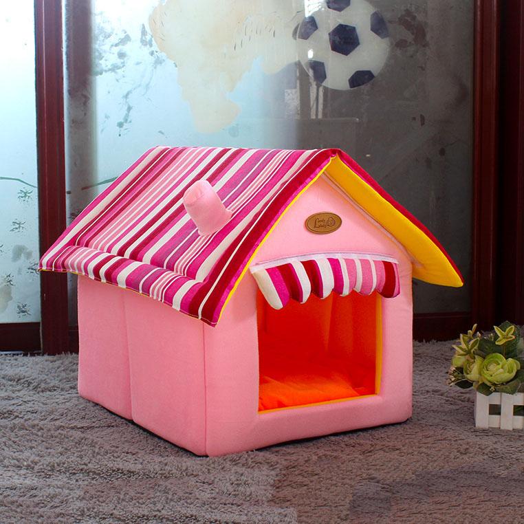 Home Shape Foldable Pet Cat Cave House