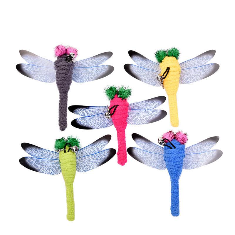 Colorful 5 Pack Cat Toys Dragonfly Replacement Head