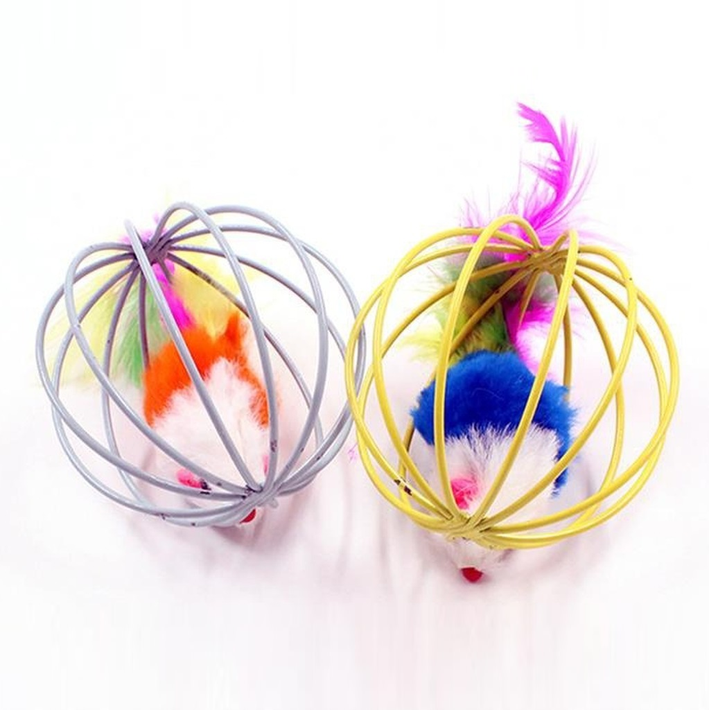 Small Bell Mouse Cage Teaser Interactive Training Ball Toy