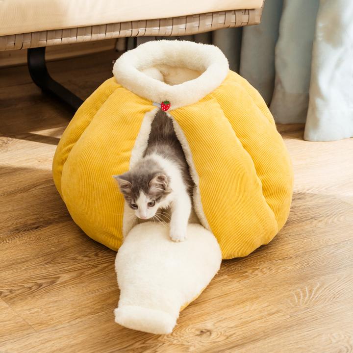 Pumpkin Shaped Removable Cat House