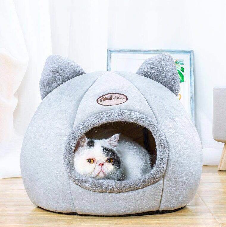 Cat Deep Sleep House Covered Puppy Cozy Bed