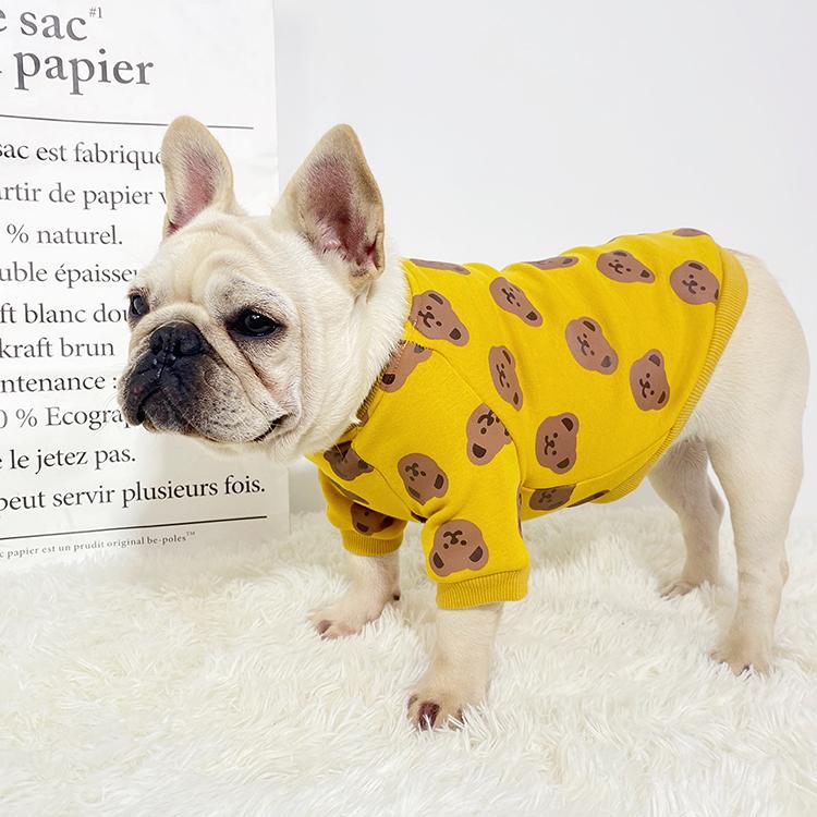 Bear Pattern Cute Dog Puppy Clothes