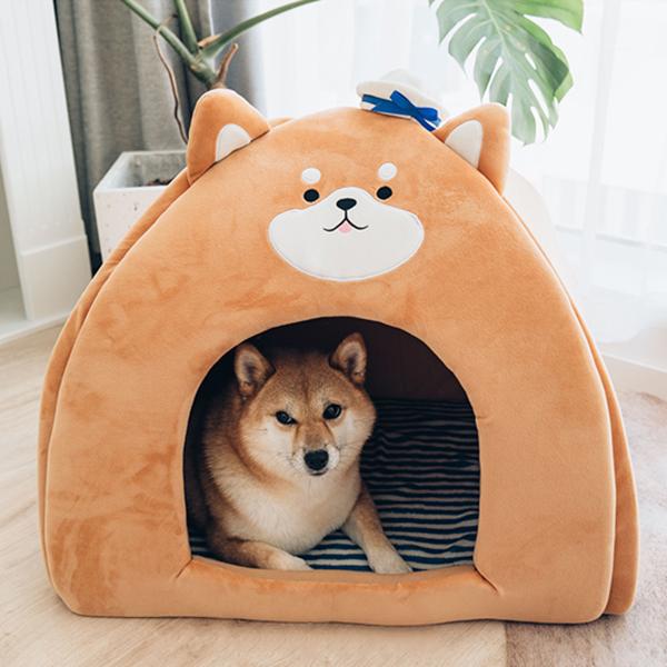 Cute Shiba Shape Dog Cave Bed