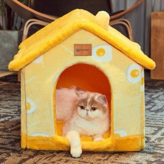 Detachable Warming Pet House Bed