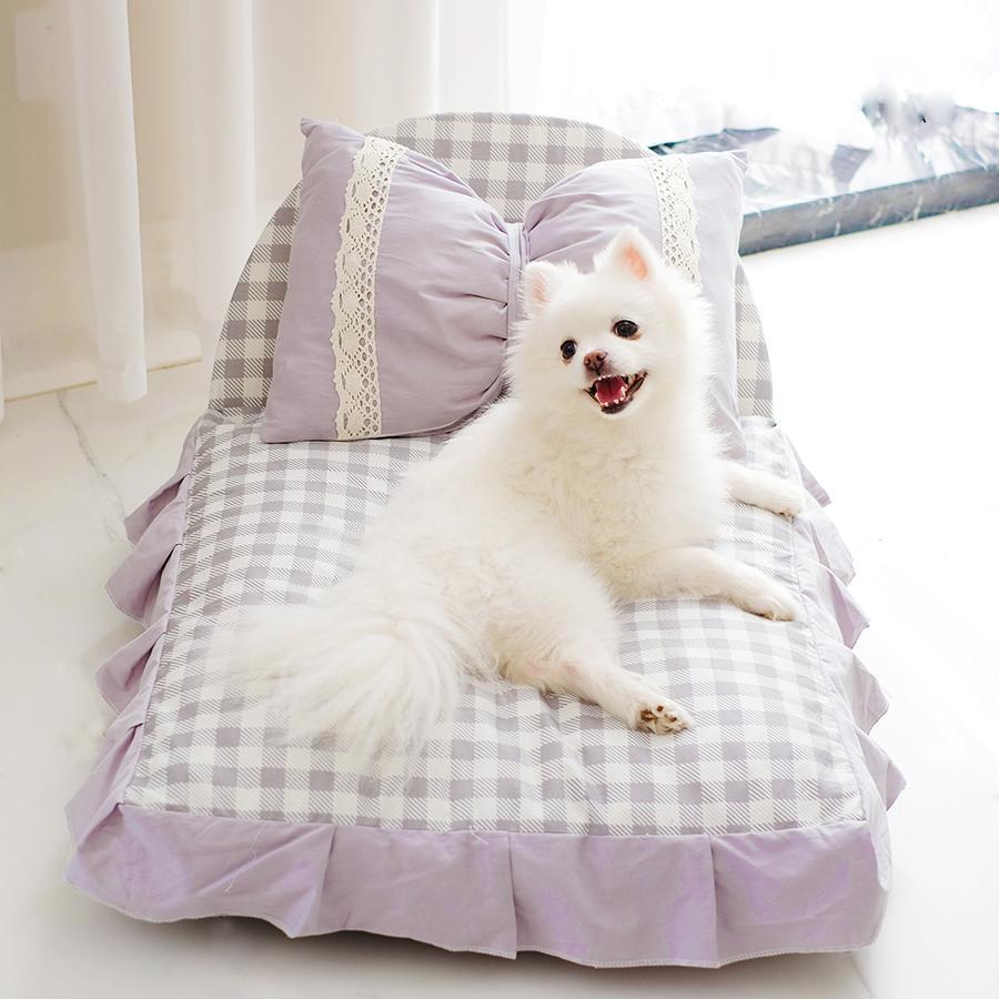 Elegant With Bows Pillow Cozy Dog & Cat Bed