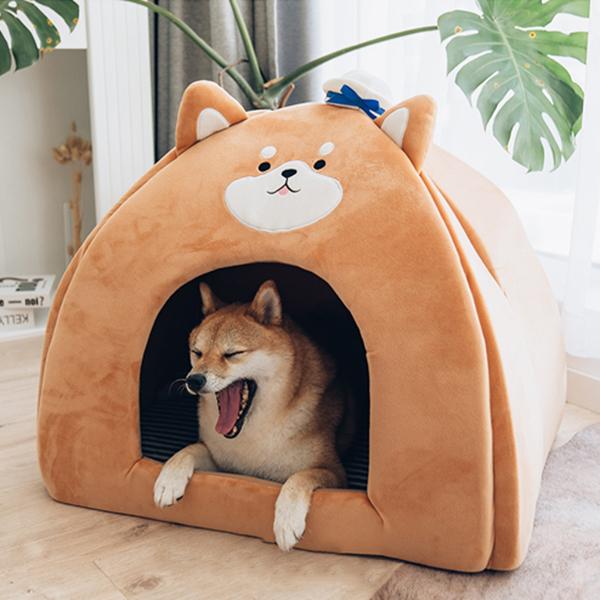Cute Shiba Shape Dog Cave Bed