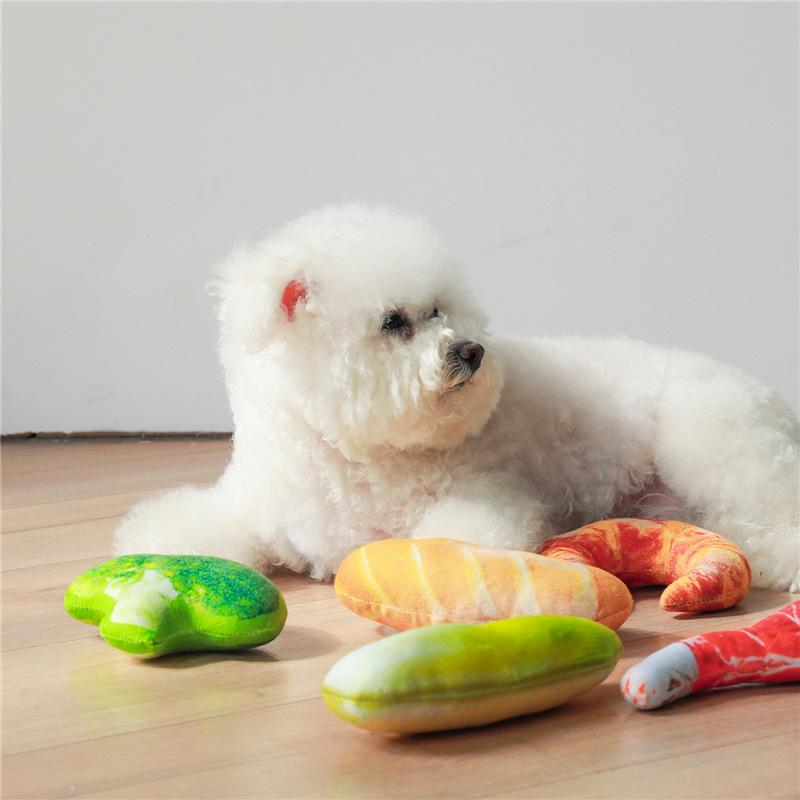 6 PCS Food Dog Toys