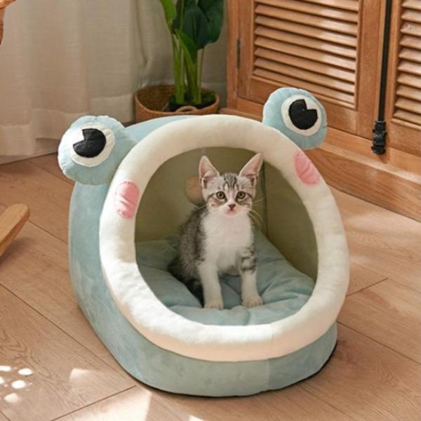 Cute Frog Eyes Pet Bed