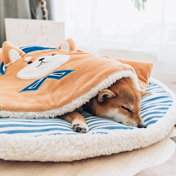 Cute Shiba Shape Hamburger Dog Bed
