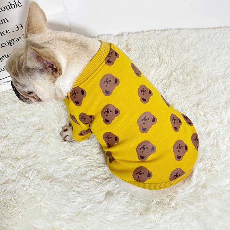 Bear Pattern Cute Dog Puppy Clothes