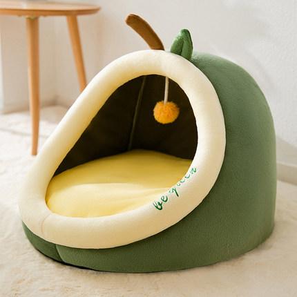 Avocado Shape Cat Covered Bed