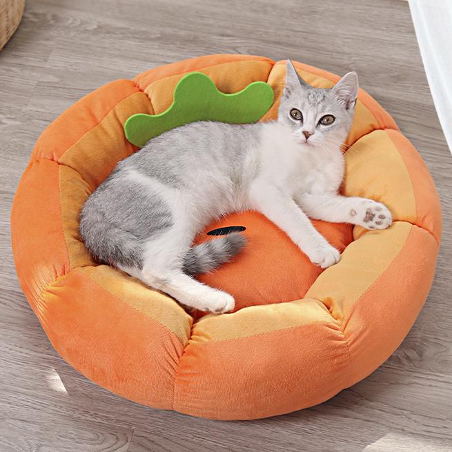 Round Carrot Shape Pet Bed
